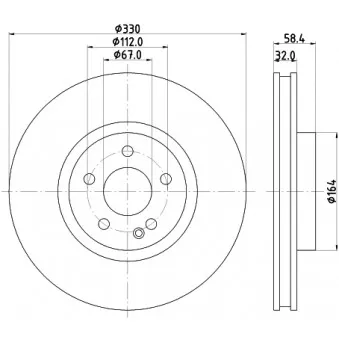 Jeu de 2 disques de frein avant MINTEX MDC2728