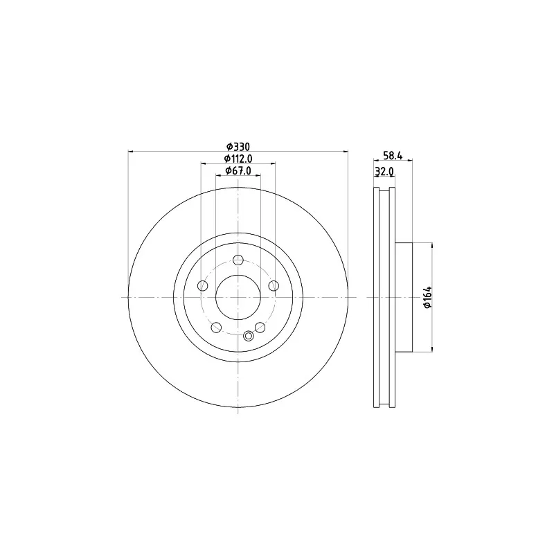 Jeu de 2 disques de frein avant MINTEX MDC2728