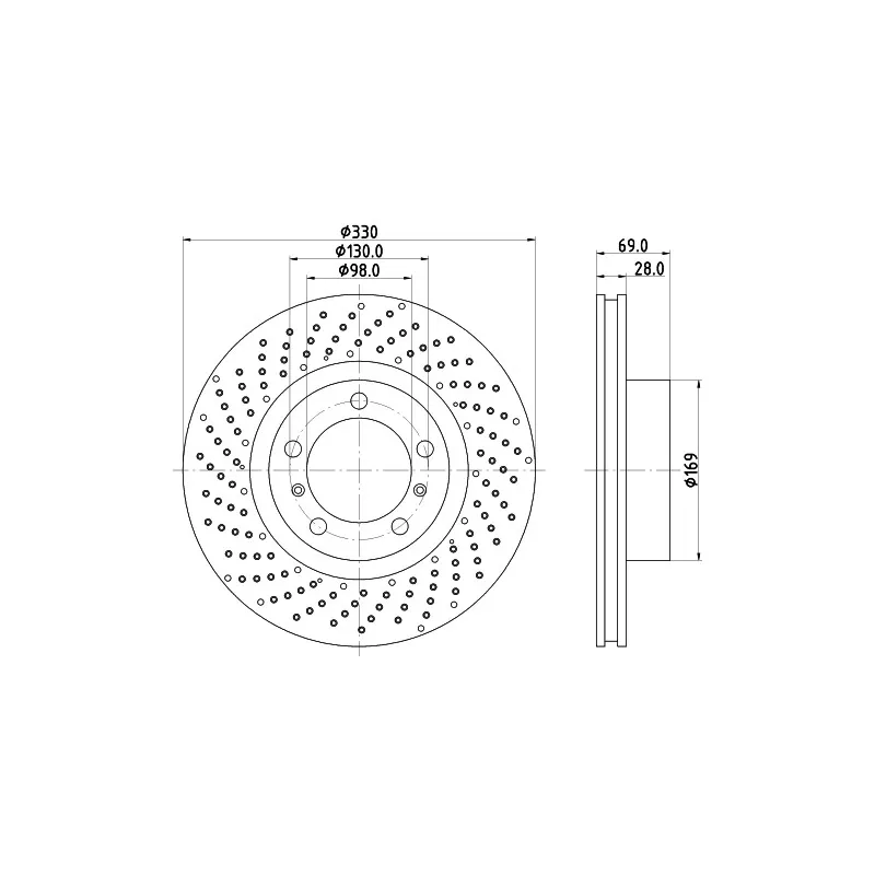 Disque de frein avant gauche MINTEX MDC2730L