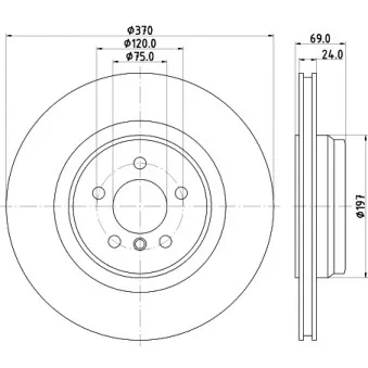 Jeu de 2 disques de frein arrière MINTEX MDC2733