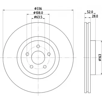 Jeu de 2 disques de frein avant MINTEX MDC2741