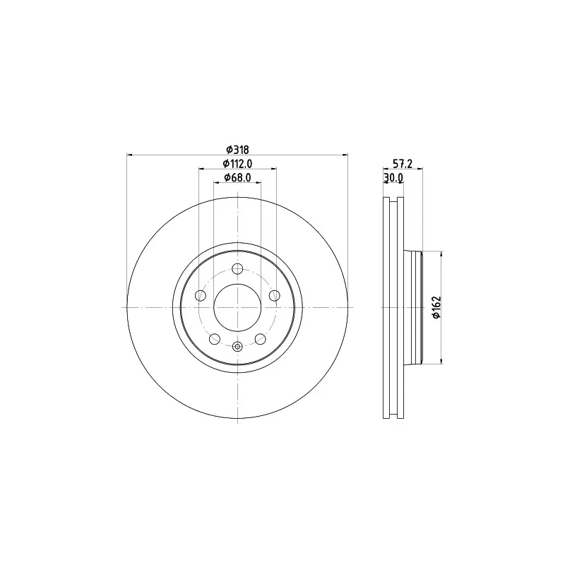 Jeu de 2 disques de frein avant MINTEX MDC2745