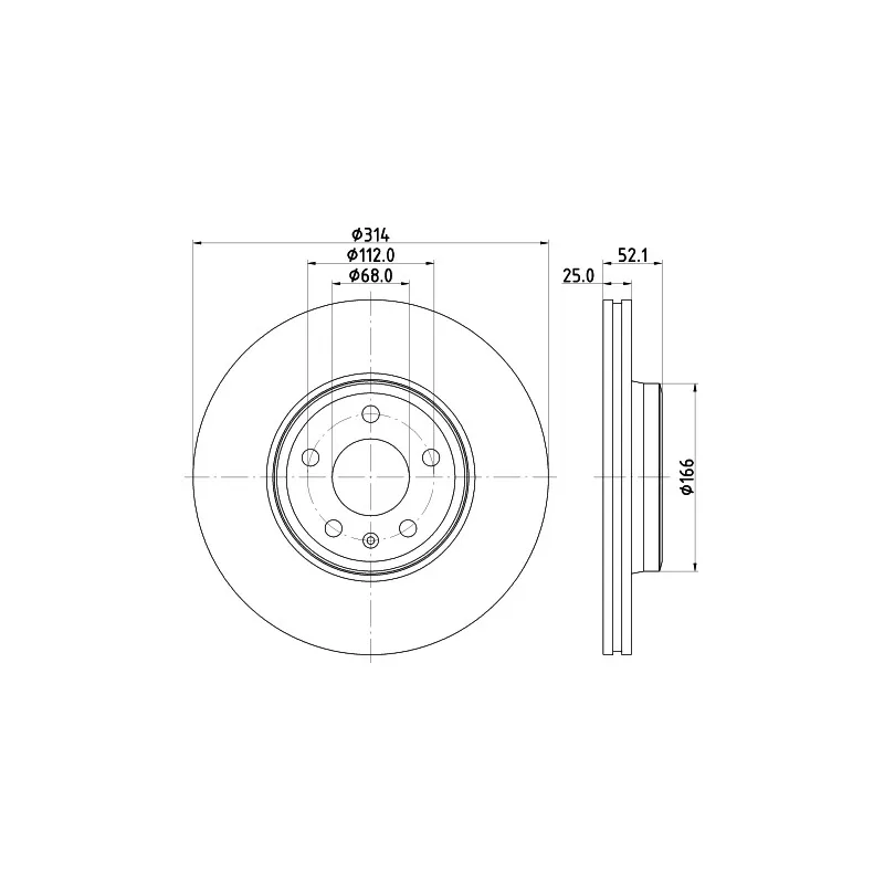 Jeu de 2 disques de frein avant MINTEX MDC2746