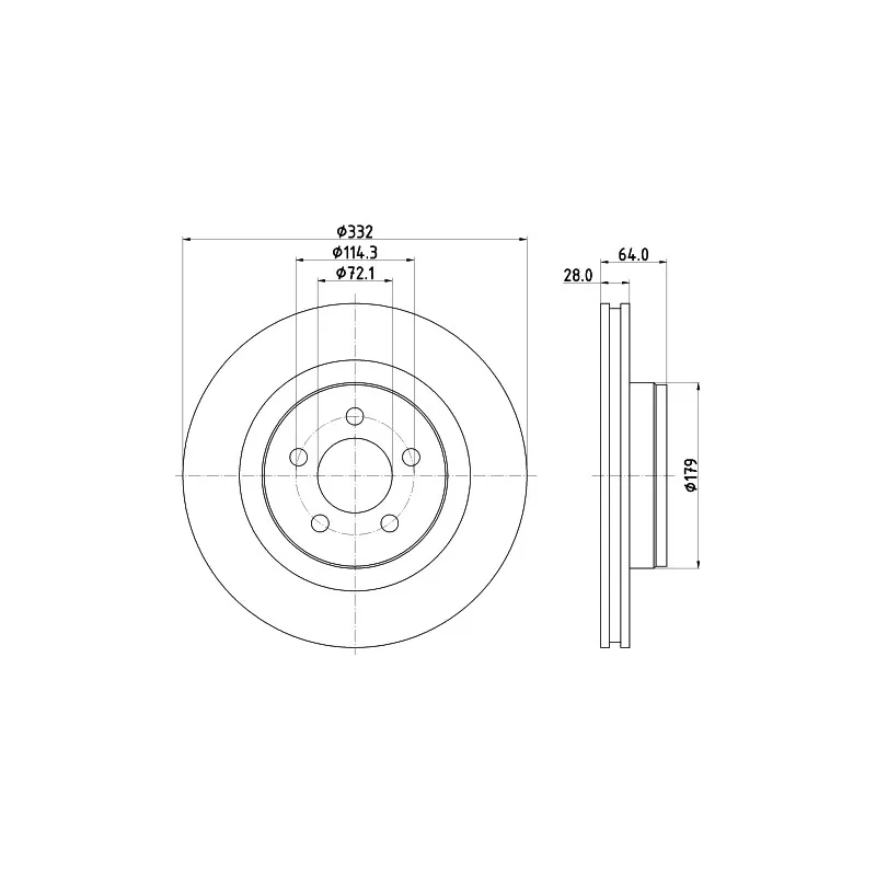 Jeu de 2 disques de frein avant MINTEX MDC2750
