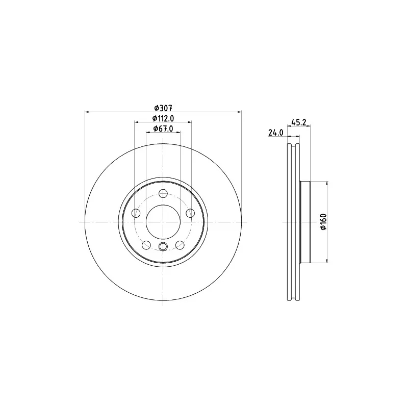 Jeu de 2 disques de frein avant MINTEX MDC2751C
