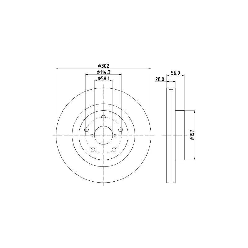 Jeu de 2 disques de frein avant MINTEX MDC2756