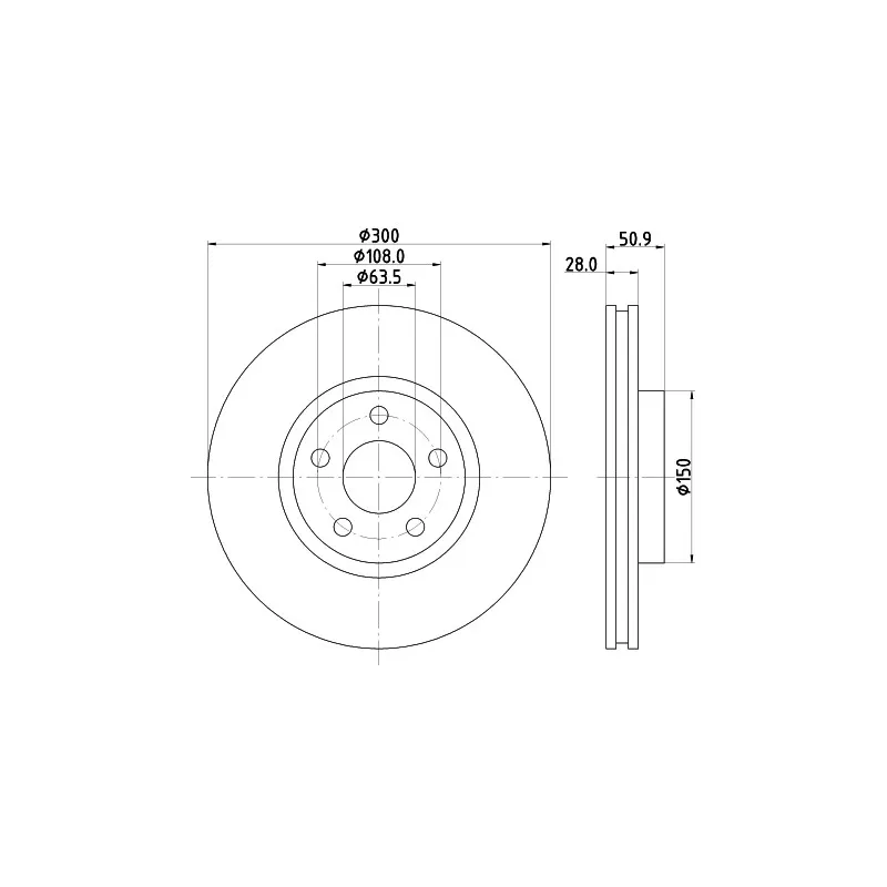 Jeu de 2 disques de frein avant MINTEX MDC2764