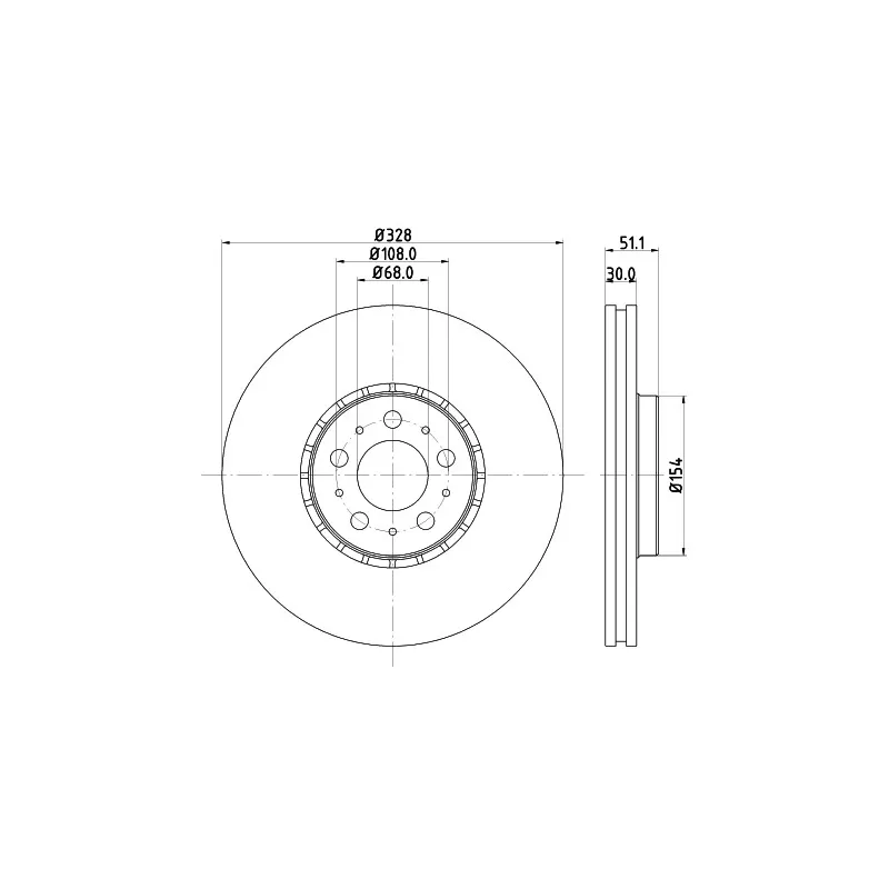 Jeu de 2 disques de frein avant MINTEX MDC2771C