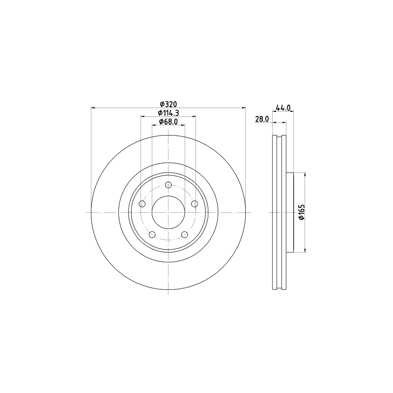 Jeu de 2 disques de frein avant MINTEX MDC2775