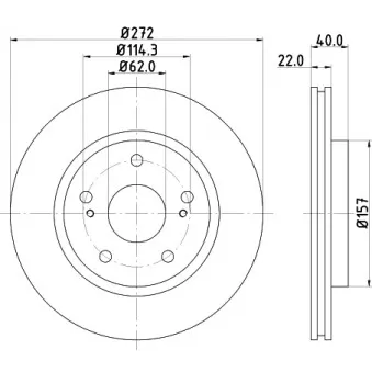 Jeu de 2 disques de frein avant MINTEX MDC2777C