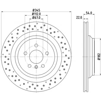 Jeu de 2 disques de frein arrière MINTEX MDC2778C