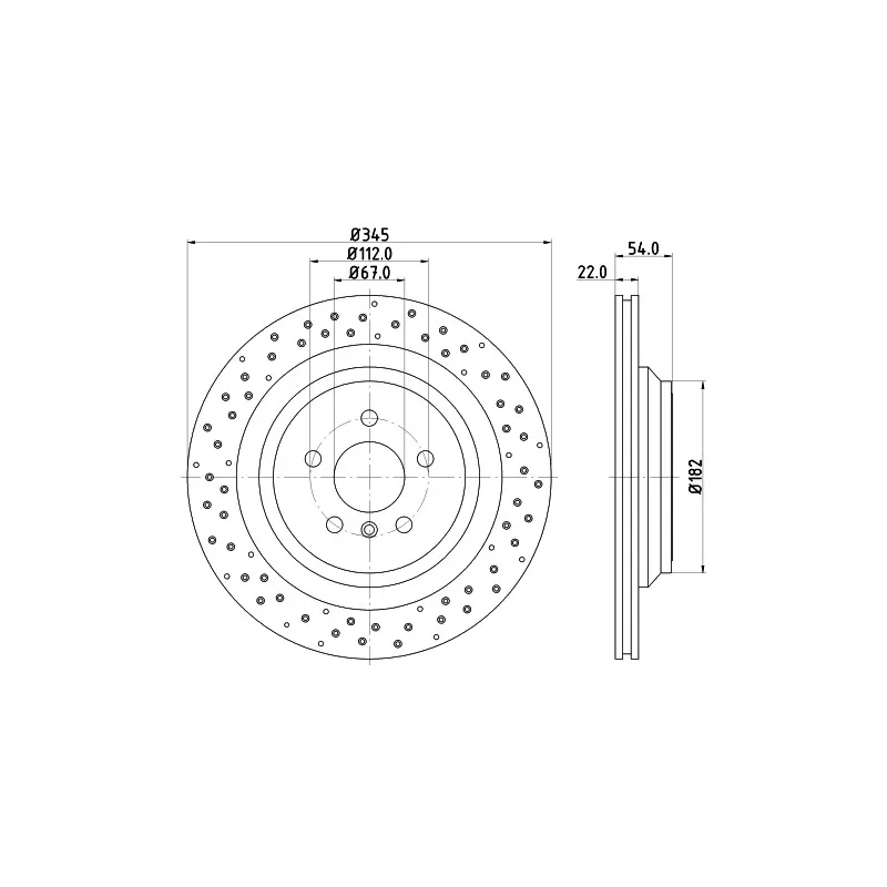 Jeu de 2 disques de frein arrière MINTEX MDC2778C