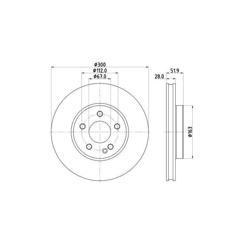 Jeu de 2 disques de frein avant MINTEX MDC2798C