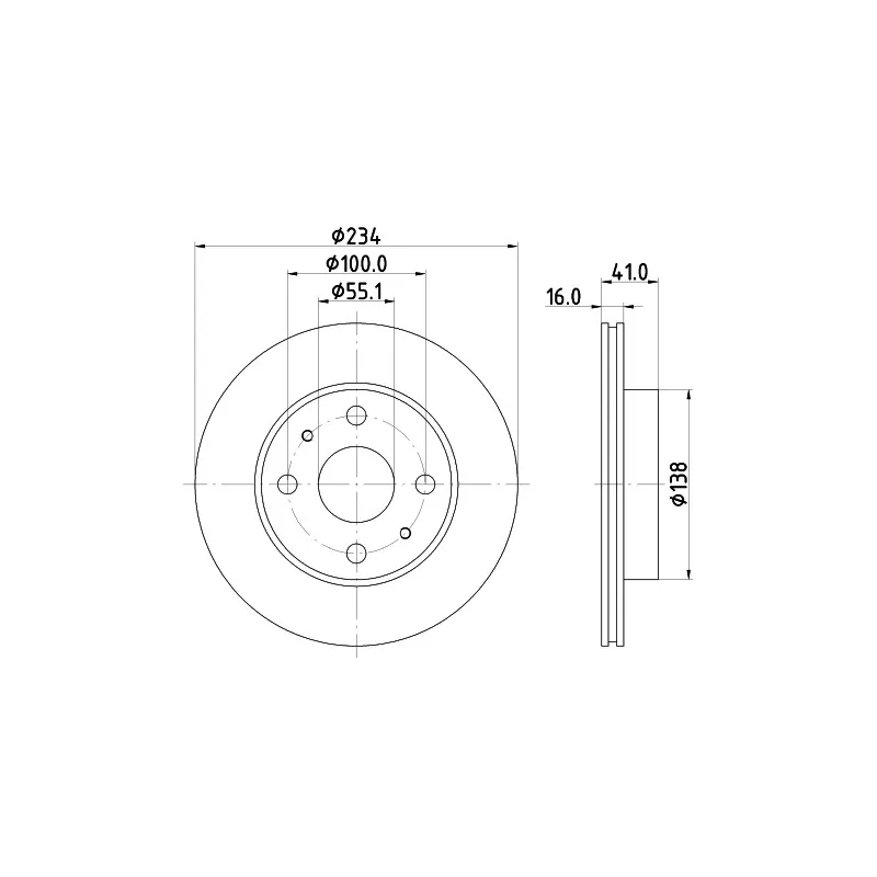 Jeu de 2 disques de frein avant MINTEX MDC2806C