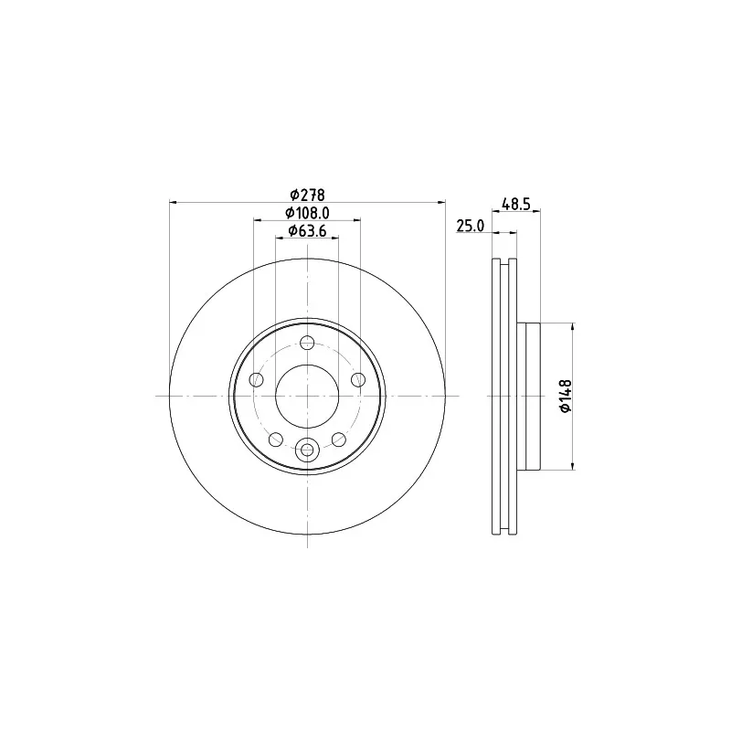 Jeu de 2 disques de frein avant MINTEX MDC2807C