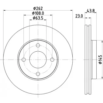 Jeu de 2 disques de frein avant MINTEX MDC2811C