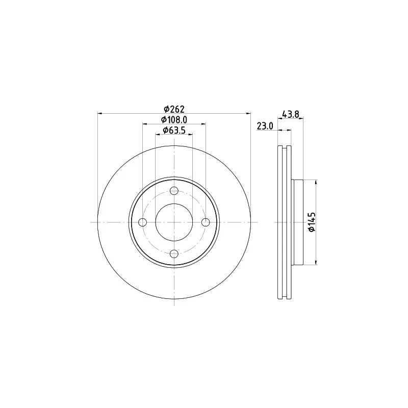 Jeu de 2 disques de frein avant MINTEX MDC2811C