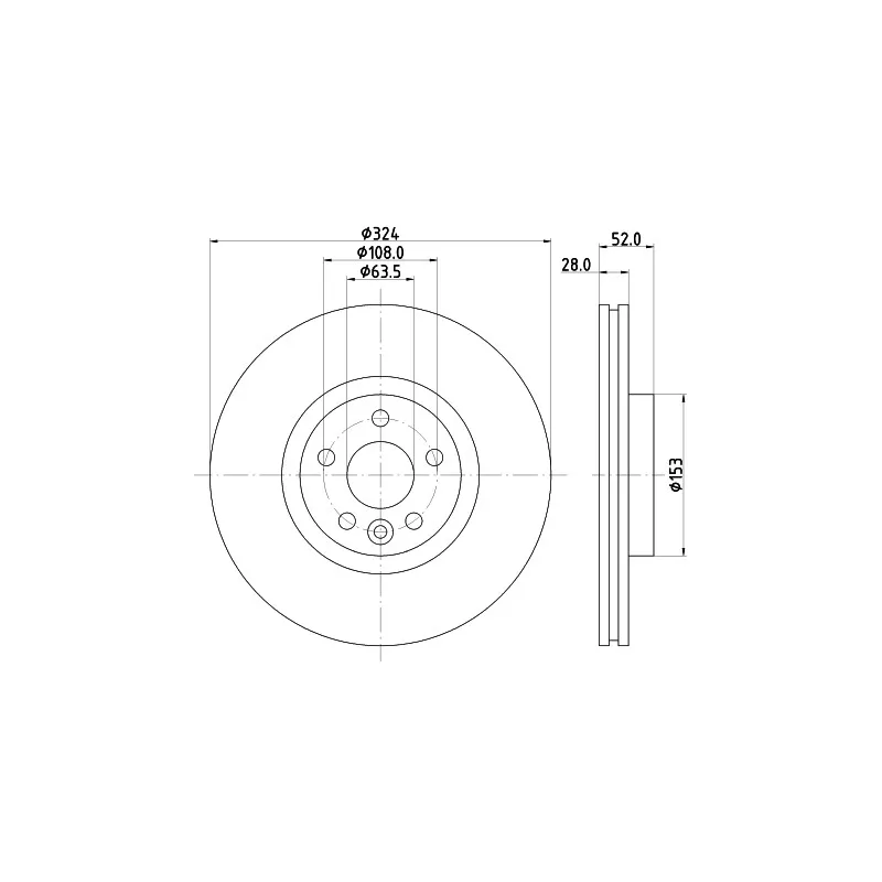 Jeu de 2 disques de frein avant MINTEX MDC2816C