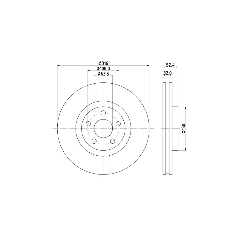Jeu de 2 disques de frein avant MINTEX MDC2820C