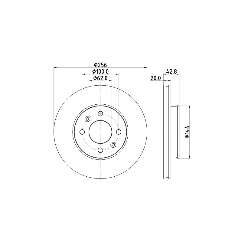 Jeu de 2 disques de frein avant MINTEX MDC2841C