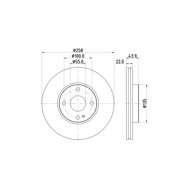 Jeu de 2 disques de frein avant MINTEX MDC2849C