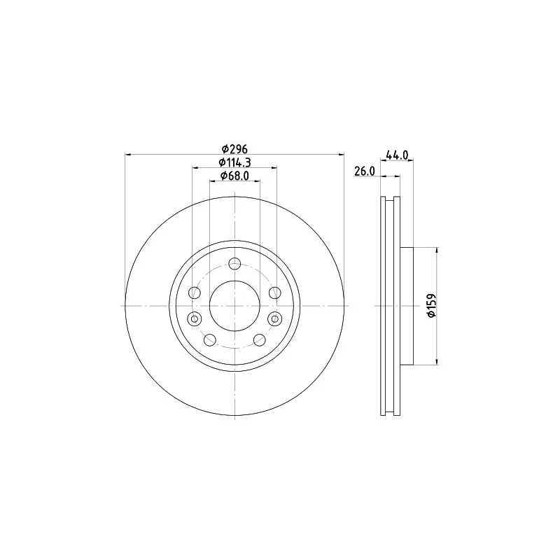 Jeu de 2 disques de frein avant MINTEX MDC2854C