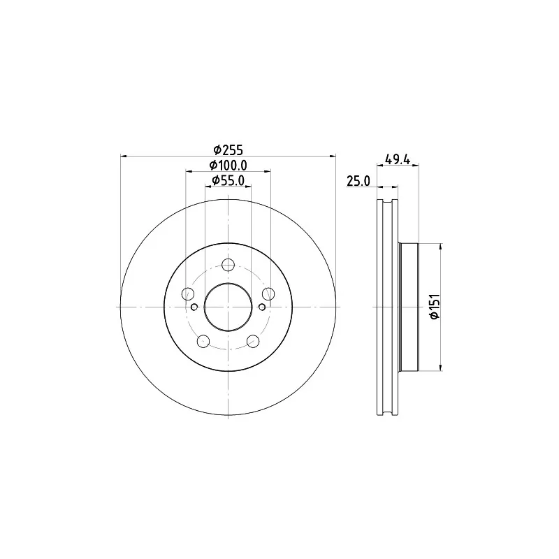 Jeu de 2 disques de frein avant MINTEX MDC2858C