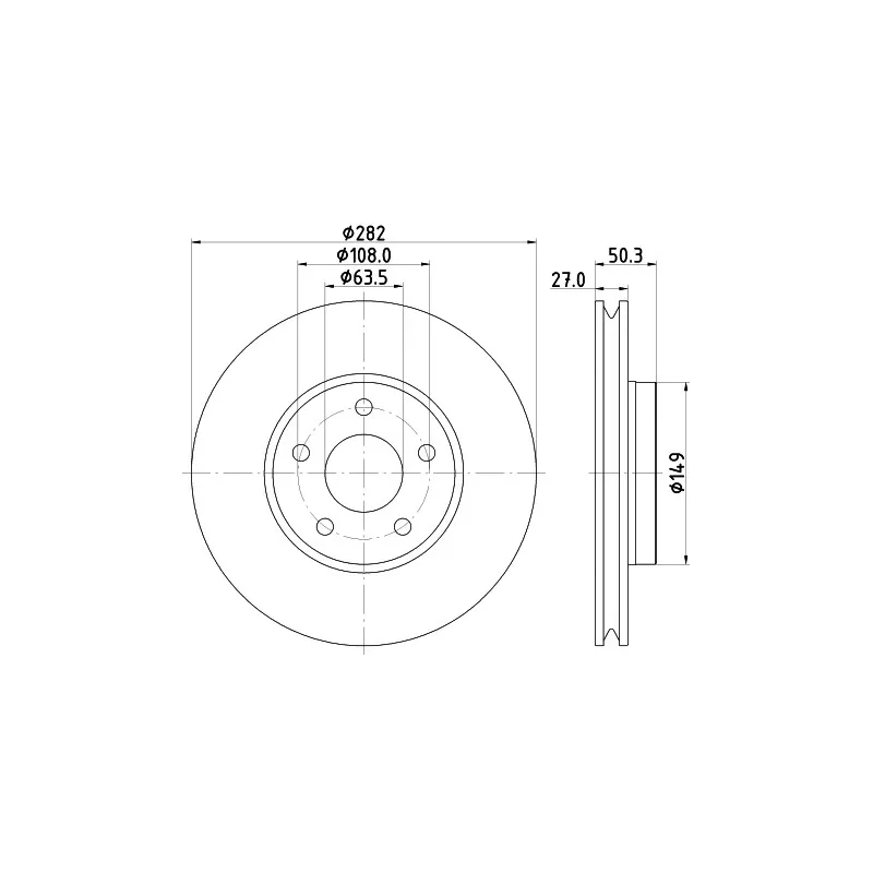 Jeu de 2 disques de frein avant MINTEX MDC2866C