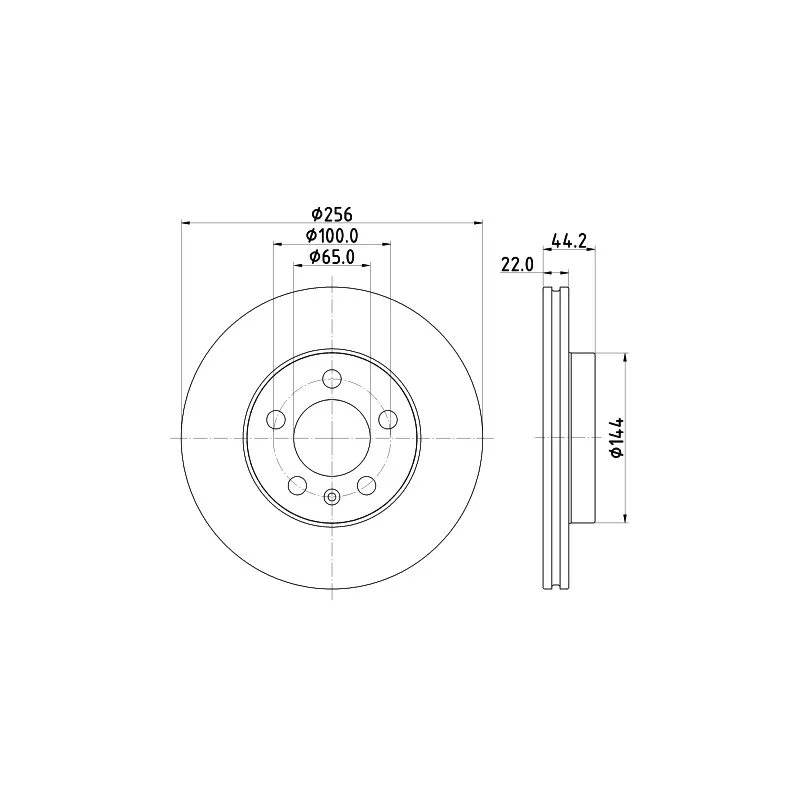 Jeu de 2 disques de frein avant MINTEX MDC2873C