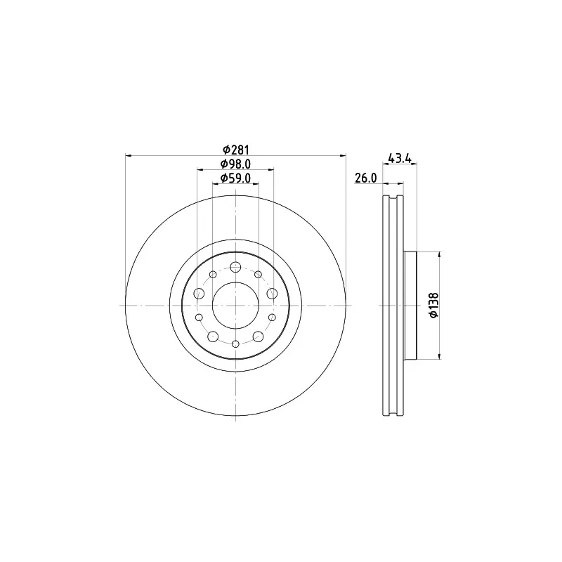 Jeu de 2 disques de frein avant MINTEX MDC2877C
