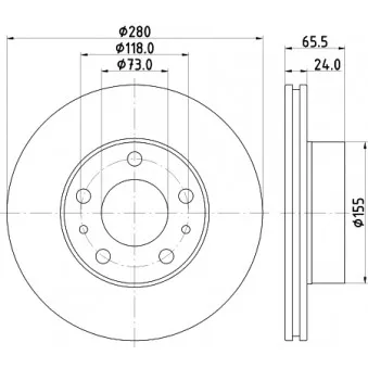Jeu de 2 disques de frein avant MINTEX MDC2878C