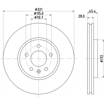 Jeu de 2 disques de frein avant MINTEX MDC2880C