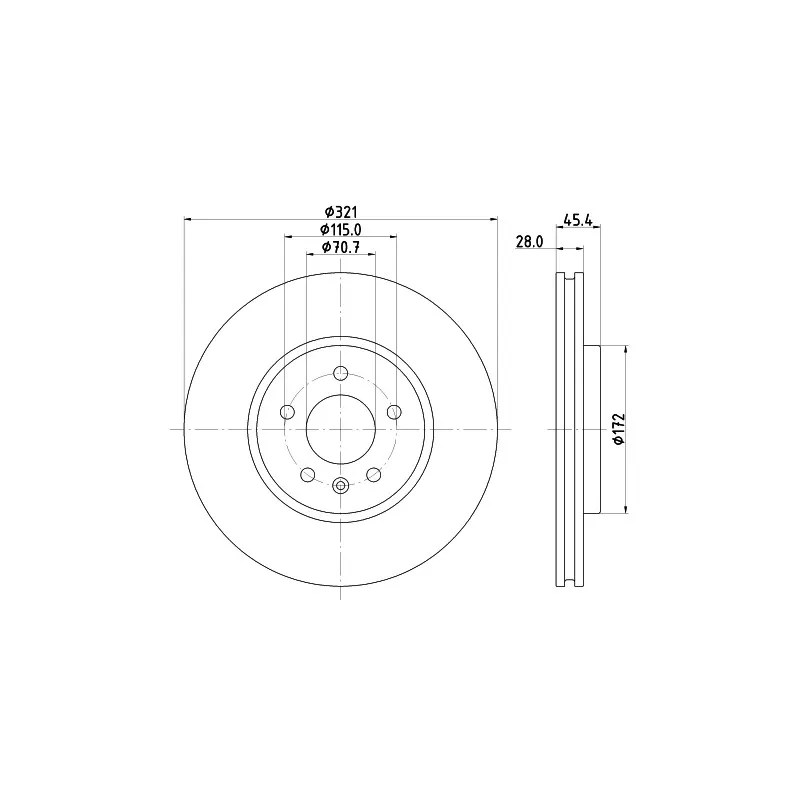 Jeu de 2 disques de frein avant MINTEX MDC2880C
