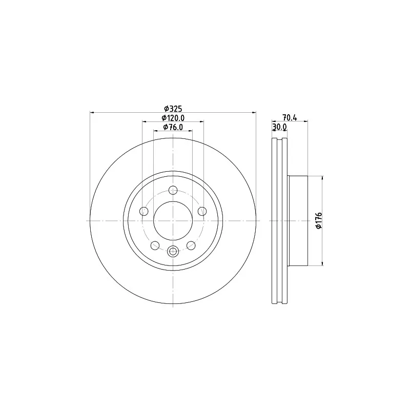 Jeu de 2 disques de frein avant MINTEX MDC2884C