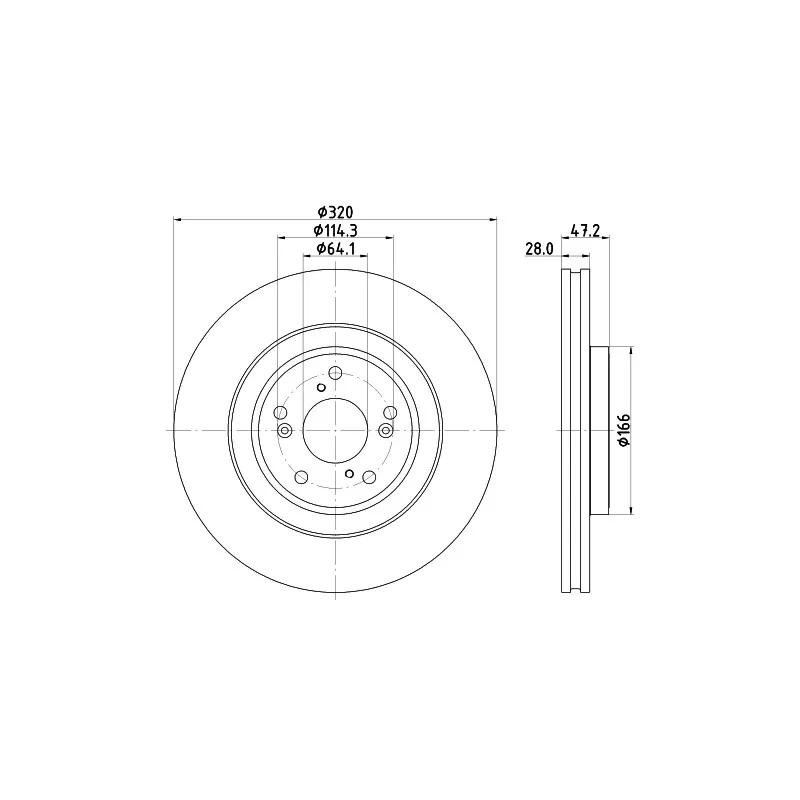 Jeu de 2 disques de frein avant MINTEX MDC2887C