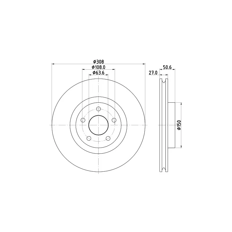 Jeu de 2 disques de frein avant MINTEX MDC2892C