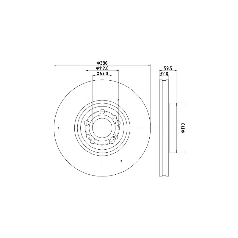 Jeu de 2 disques de frein avant MINTEX MDC2896C