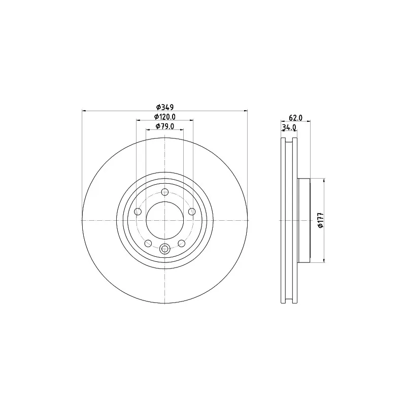 Jeu de 2 disques de frein avant MINTEX MDC2902C