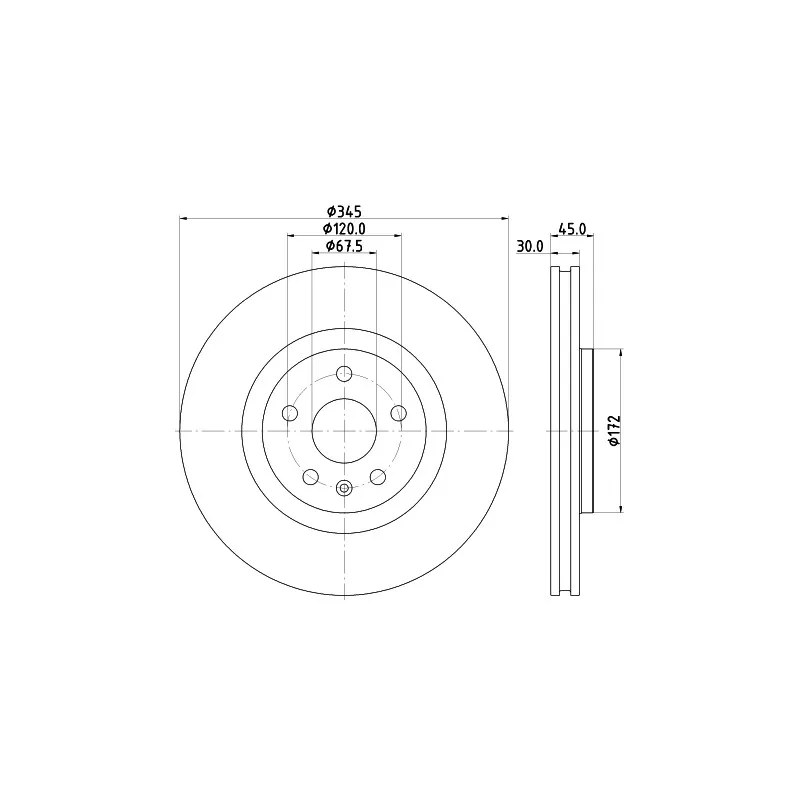 Jeu de 2 disques de frein avant MINTEX MDC2922C