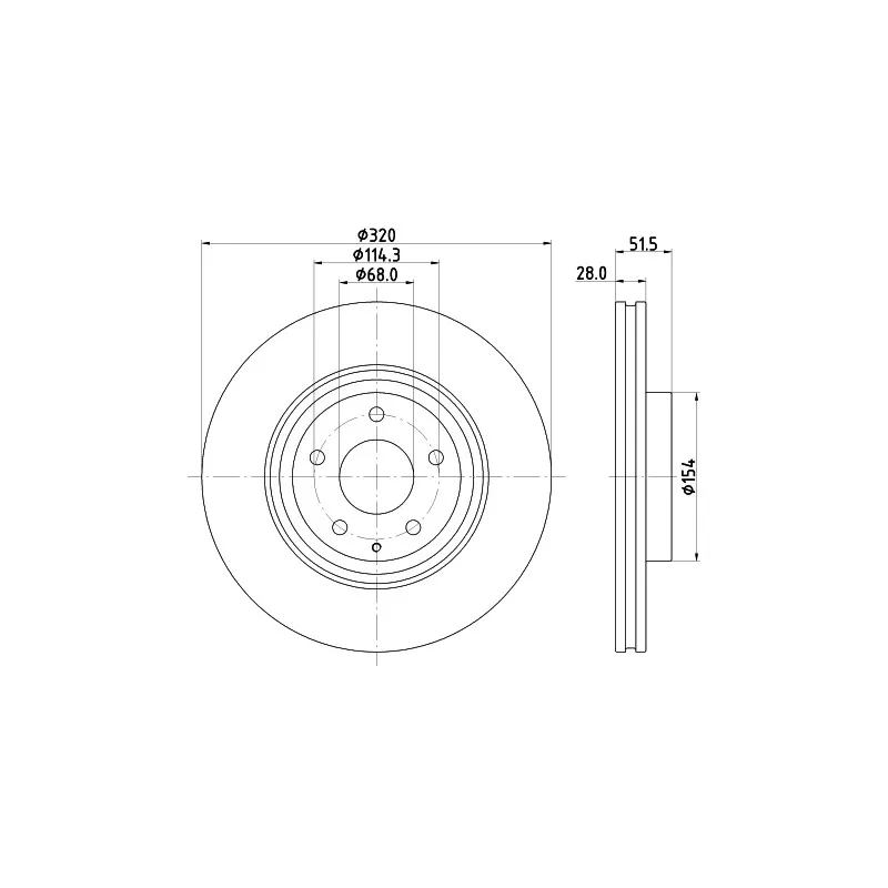 Jeu de 2 disques de frein avant MINTEX MDC2929C