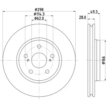 Jeu de 2 disques de frein avant MINTEX MDC2934C