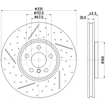 Jeu de 2 disques de frein avant MINTEX MDC2951C