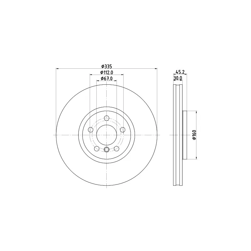 Jeu de 2 disques de frein avant MINTEX MDC2953C