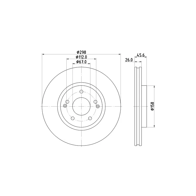 Jeu de 2 disques de frein avant MINTEX MDC2976C