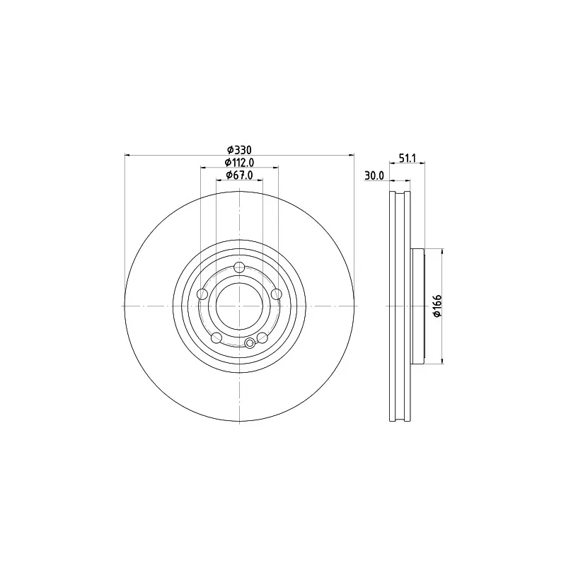 Jeu de 2 disques de frein avant MINTEX MDC2978C