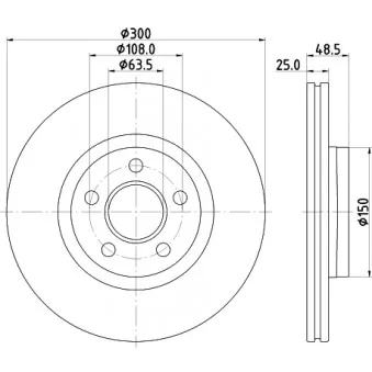Jeu de 2 disques de frein avant MINTEX MDC2994C