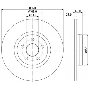 Jeu de 2 disques de frein avant MINTEX MDC2995C