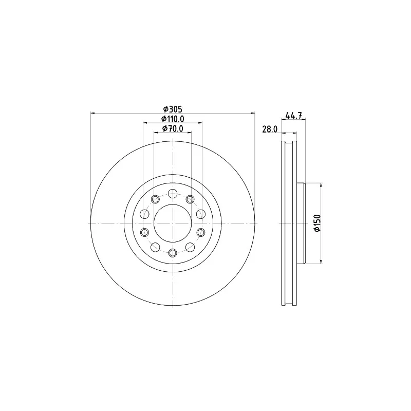 Jeu de 2 disques de frein avant MINTEX MDC2997C