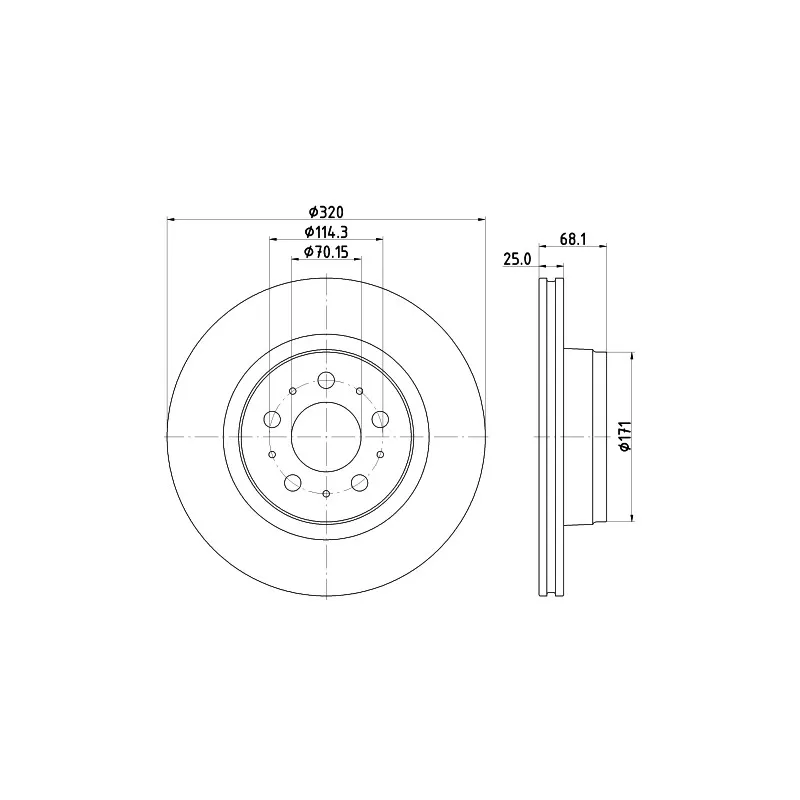 Jeu de 2 disques de frein avant MINTEX MDC3019C