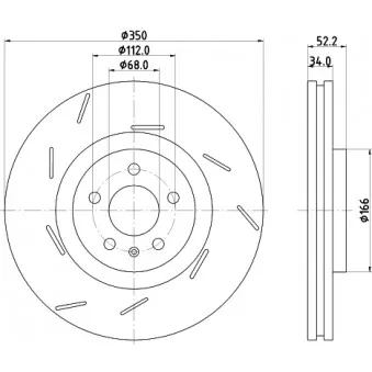 Disque de frein avant gauche MINTEX MDC3021LC
